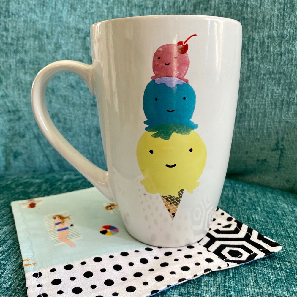 New Mug Rug Coaster & Ice-cream Buddies Large Mug